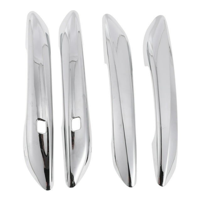 Cubierta de manija de puerta exterior trim delantera izquierda, delantera derecha, trasera izquierda, trasera derecha para Hyundai Elantra 2021-2024 tono plateado ABS 1 juego