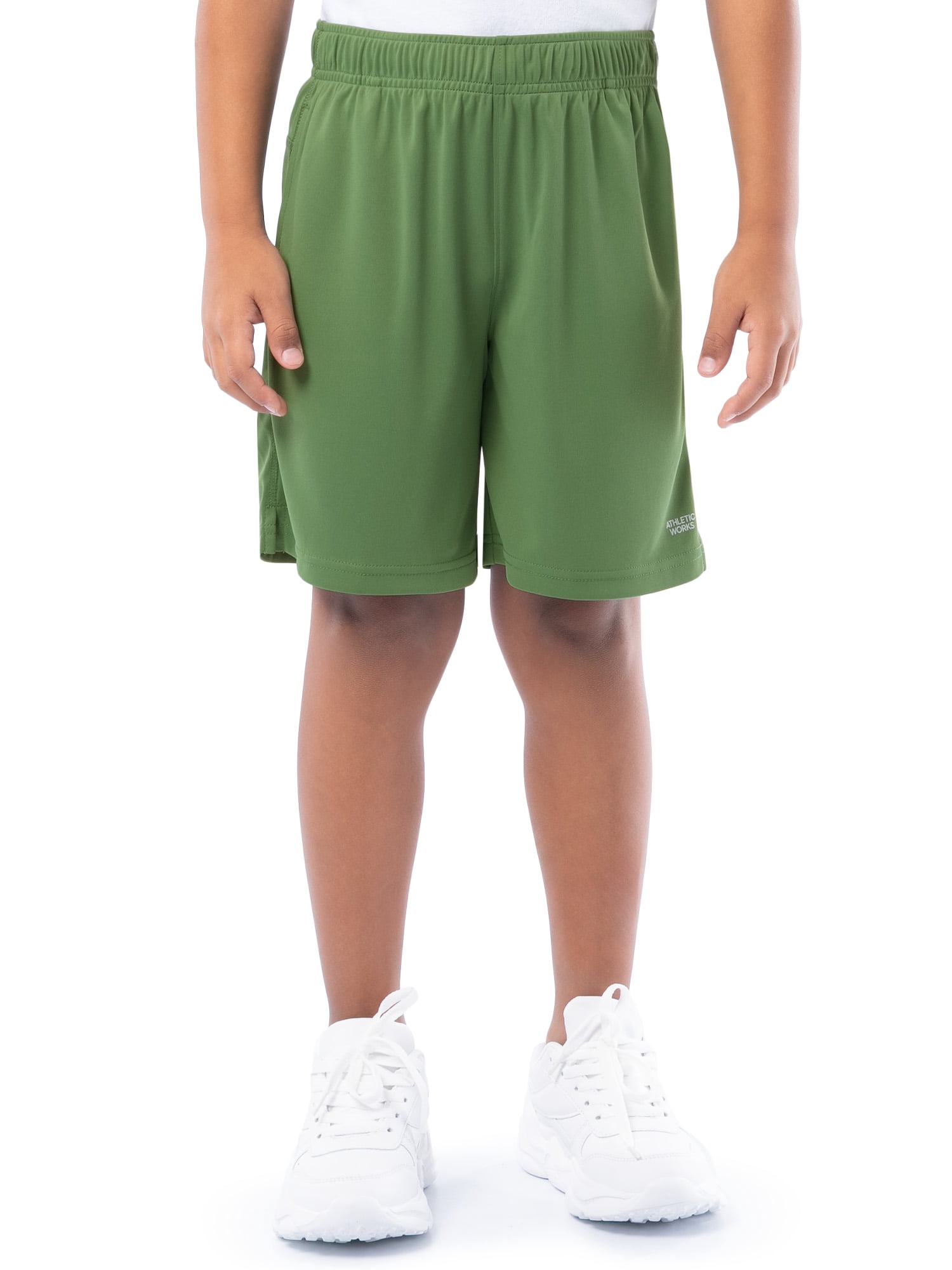 Athletic Works Boys Core Performance Shorts, 2-Pack, Sizes 4-18 & Husky
