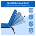 thumbnail image 4 of Folding Chaise Lounge Pool Chair, Patio Sun Tanning Chair, Outdoor Lounge Chair with 4-Position Reclining Back, Breathable Mesh Seat for Beach, Yard, Patio, Dark Blue, 4 of 5