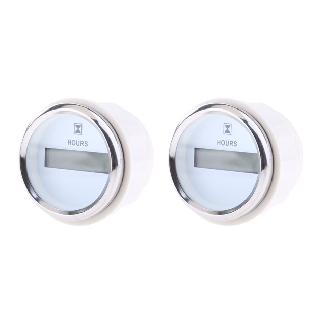 Medidor de Motor Fuera de Borda 2 Piezas Sunnimix 52 Mm LED 2 Pulgadas Calibrador de hora marina