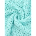 thumbnail image 5 of DARING DIVA Women's Crochet Hollow Out Knit Half Sleeve Top S Sky Blue, 5 of 6