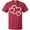 Red, variant on Inktastic Three White Hearts T-Shirt