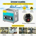 thumbnail image 5 of VEVORbrand Knob Ultrasonic Cleaning Machine 3L 40kHz Ultrasonic Cleaning Machine Knob Control Sonic Cleaner 304 Stainless Steel with Heater & Timer for Cleaning Jewelry Eyeglasses Watches, 5 of 10