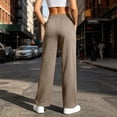 thumbnail image 5 of Ozmmyan 2026 Womens Wide Leg Sweatpants High Elastic Waist Side Split Cuff Casual Loose Fit Lounge Pants with Pockets, 5 of 8