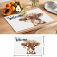 thumbnail image 6 of Cute Cow Placemats Set of 2, Welcome Non-Slip Place Mats Washable Table Mats for Kitchen Dining Table Decorations Indoor/Outdoor, 6 of 9