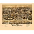 thumbnail image 2 of Unknown 32x26 Gold Ornate Wood Framed with Double Matting Museum Art Print Titled - West Medway Massachusetts -1887, 2 of 4