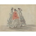 thumbnail image 2 of Eugène Boudin 18x15 Black Ornate Wood Framed Double Matted Museum Art Print Titled - Three Women at Trouville (C. 1865), 2 of 5
