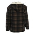 thumbnail image 2 of Gioberti Mens Sherpa Lined Flannel Jacket with Removable Hood, 2 of 7