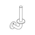 thumbnail image 2 of Grohe 40385001 Porte-Papier Toilette de Rechange en Chrome, 2 of 2