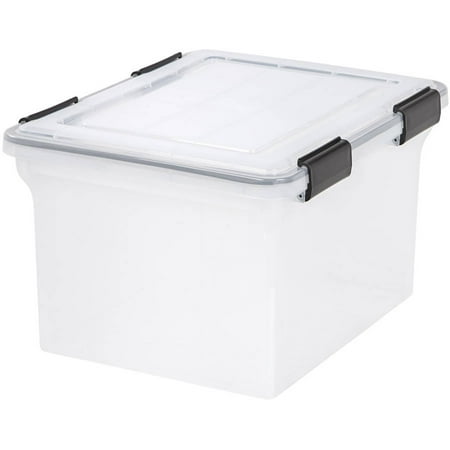- IRIS Letter and Legal Size WEATHERTIGHT Hanging File Storage Box, Clear Set of 6
