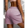 thumbnail image 2 of Women's Summer Lightweight High-Stretch Shorts High-Waisted Slimming Design Unrestricted Comfort for Casual & Athletic Wear Versatile Outerwear for Daily Commutes, 2 of 3