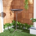 thumbnail image 2 of SAFAVIEH Nigel Outdoor Patio Bird Bath, Rustic Brown, 2 of 7