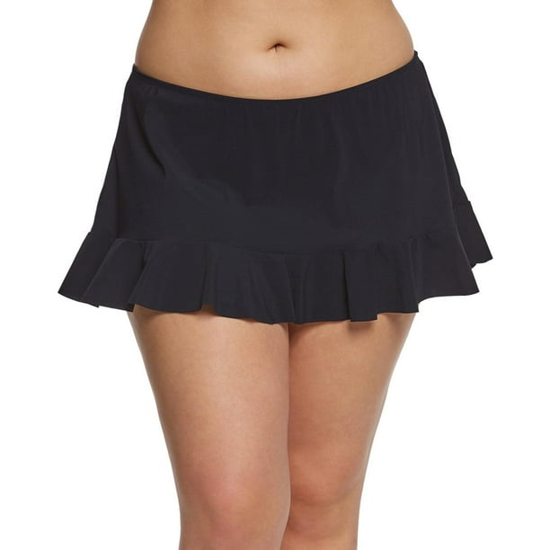 Famous Name - Famous Brand Womens Plus Size Ruffled Swim Skirt 20W ...