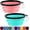 02-Pink+Tifiny Blue, variant on Collapsible  Bowl, Lightweight and Portable,  for Camping, Hiking, and Outdoor Use