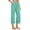 Light Green, variant on Capri Pants for Women Cotton Linen Wide Leg Loose Fit Cropped Pants High Elastic Waisted Casual Summer Comfy Trousers with Pockets Mint Green XL