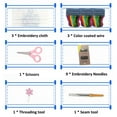 thumbnail image 4 of CNKOO Embroidery Starter Kit - Colorful Cross Stitch Kit  3x Cloth  1x Hoop  9x Needles  3x Threaders, 4 of 7