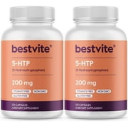 Bestvite 5-HTP 200mg (240 Capsules) (2x120) - No Stearates or Flow Agents - Gluten Free - Non GMO