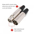 thumbnail image 3 of XLR Connector, XLR Female Connector, XLR Male Connector, High Conductivity Rubber Shell Durablle 3 Pin For 6mm OD Microphone Cable, 3 of 8