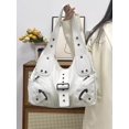 thumbnail image 3 of Top-keivon Shoulder Bag for Women, Y2K Rivet Faux Leather Underarm Purse, Retro Motorcycle Trendy Casual Commute Handbag, 3 of 6