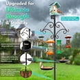 thumbnail image 2 of Teblint 92" Bird Feeding Station, Heavy Duty Bird Feeder Pole Bird House Stand Mount Kit with Squirrel Proof Baffle Shepherd Hooks for Outdoor, Adjustable Feeder Stand for Attracting Wild Birds, 2 of 10