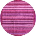 thumbnail image 1 of Ahgly Company Indoor Round Abstract Pink Modern Area Rugs, 5' Round, 1 of 4
