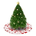 thumbnail image 3 of 36 Inch Valentine's Day Tree Skirt Love Heart Clover Double Sided Print Mat St. Patrick's Day Tree Skirt Christmas Tree Skirt for Holiday Party Decoration, 3 of 7