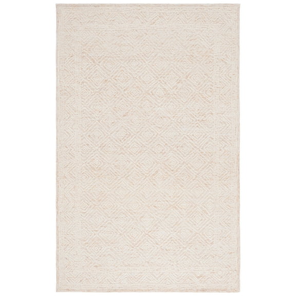 SAFAVIEH Pine Timothy Geometric Area Rug, Ivory/Orange, 8' x 10'