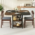 thumbnail image 4 of Gymax 47.5'' Square Dining Table w/Double-colored Splice Desktop 2-Tier Storage Shelves, 4 of 10