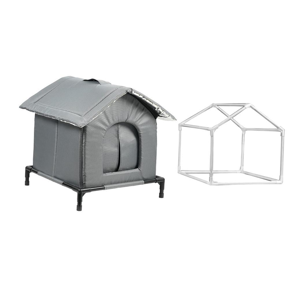 EHJRE Outdoor Cat House Insulated Shelter Waterproof Portable Pet Tent Windproof Enclosure Suitable for Stray Cats Community Barn Porch Garage Garden XL