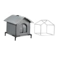 thumbnail image 3 of Casa para Gatos Refugio para El Frío Cubículo para Gatitos Vivienda para Mascotas con Protección Aislante Y Portátil con Cojín Suave Adecuado para Po SG, 3 of 8