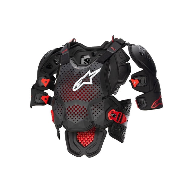 Protector de pecho Alpinestars A-10 V2 antracita/negro/rojo XXL