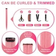 thumbnail image 2 of 22 inch Colored Hair Extensions Straight Hairpiece, Multi-colors Party HigFrifoshsights Clip in Synthetic Hair Extensions for Kids Women (10 PCS Princess Pink), 2 of 6