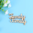 thumbnail image 3 of Qiysamall 10pcs Letters Wood Piece Family Wood Sclices Unfinished Family Wood Words Sign Ornaments for Crafts Home Wedding Christmas Birthday DIY, 3 of 10