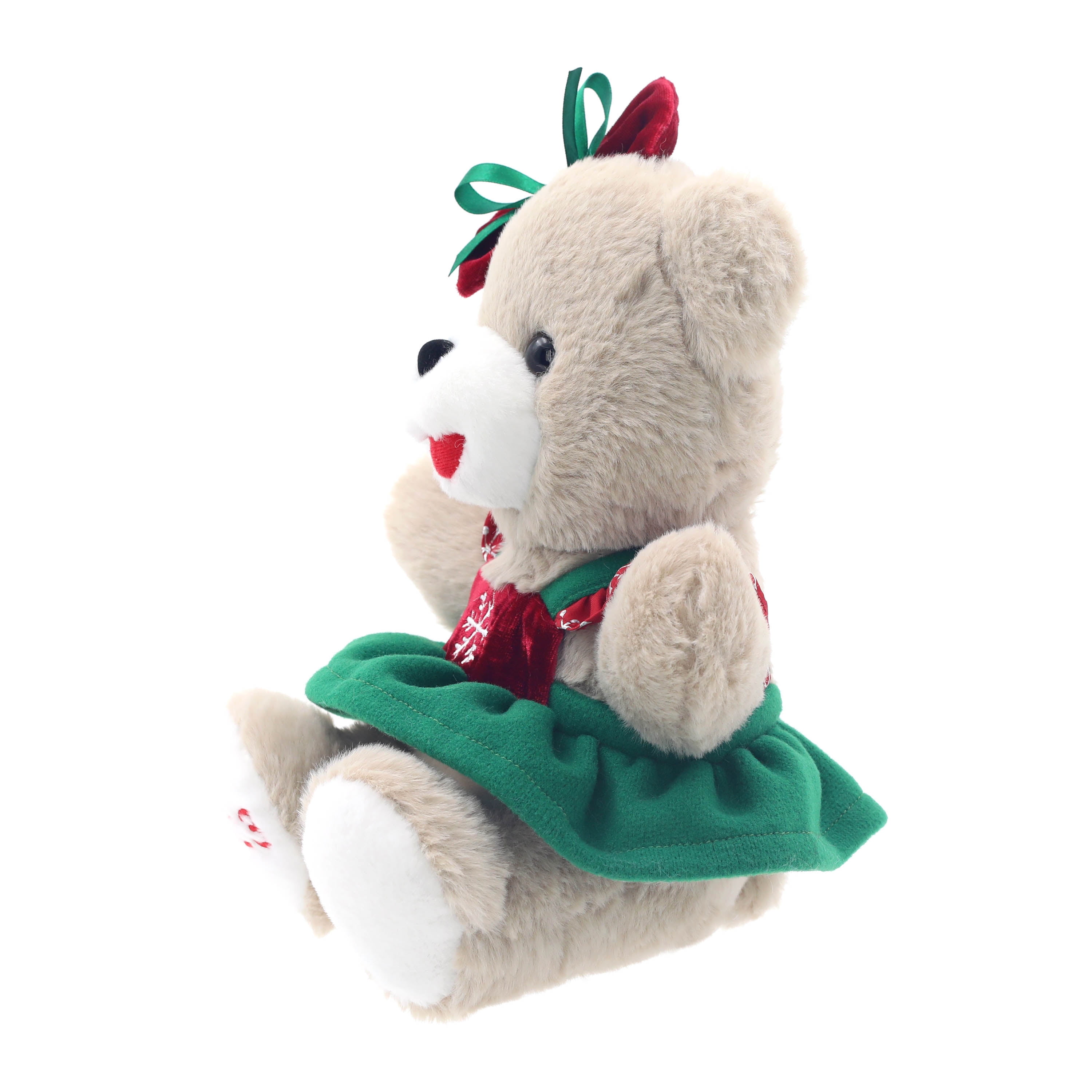 Beige Snowflake Teddy Boy Christmas 2023 Child's Plush, 9, by Holiday Time