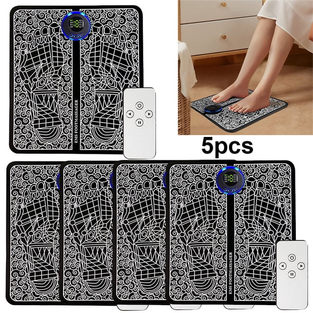 5 Uds EMS Foot Booster 8 Modos USB Recargable para Uso Doméstico Y Oficina (control Remoto)