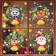 thumbnail image 4 of 2025 Pegatinas de ventana de vidrio con diseño de reno y Papá Noel, muñeco de nieve, copo de nieve, pegatina de pared electrostática, decoración navideña para el hogar Noel, 4 of 5