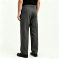 thumbnail image 4 of Men Big Tall 4-Way Stretch Double Pleated Microfiber Business Slacks S-XL, 4 of 7