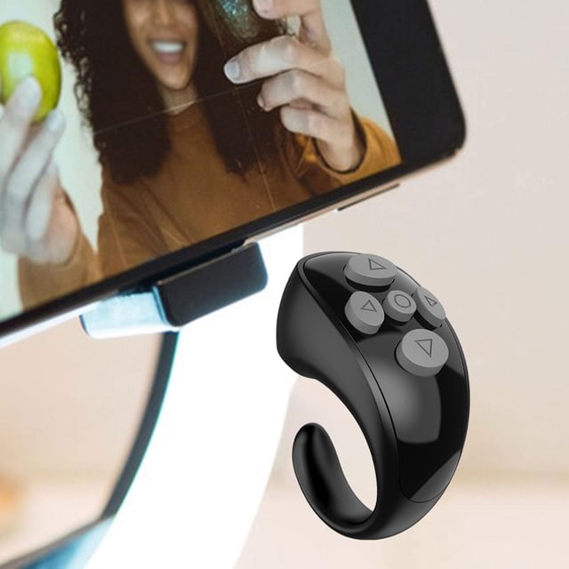 BELOVING Remote Control Page Turner 5 Buttons Portable Compact Music Video Controller Black