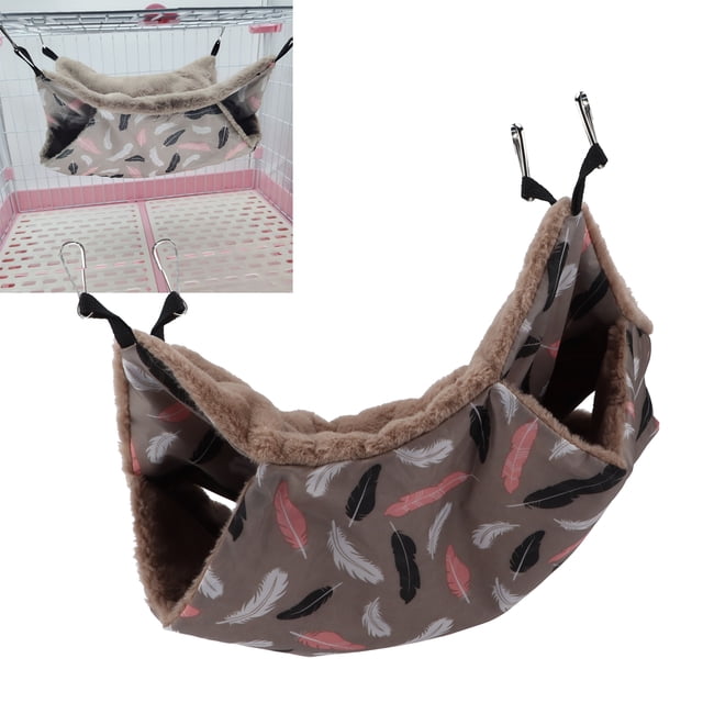 Hamaca colgante para hámster para mascotas jaula para hámster de doble capa jaula para hurón cama colgante con gancho de Metal fijo ANGGREK Otros