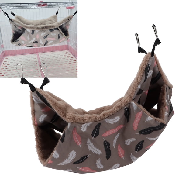 Hamaca colgante para hámster para mascotas jaula para hámster de doble capa jaula para hurón cama colgante con gancho de Metal fijo ANGGREK Otros
