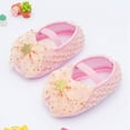 thumbnail image 2 of Baby Girl Sweet Princess Shoes Yarn Bowknot Crib Shoes Newborn Soft Sole Toddler Shoes 0-18M, 2 of 5