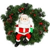 18" Animated Santa Wreath