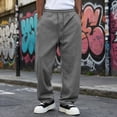 thumbnail image 2 of Rexolia Mens Relaxed Uncuffed Sweatpants Baggy Fit Drawstring Elastic Waist Side Pockets Dark Gray XL, 2 of 6