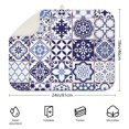 thumbnail image 2 of Bohemian floral dish drying mat 18x24 Inch made with thick microfiber, absorbent and washable, fits well on kitchen countertops, 2 of 5