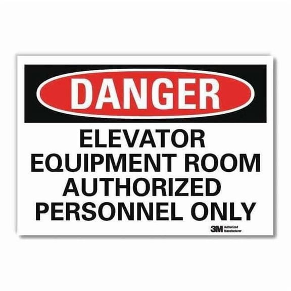 Lyle Danger Sign,7inx10in,Reflective Sheeting U3-1416-RD_10X7