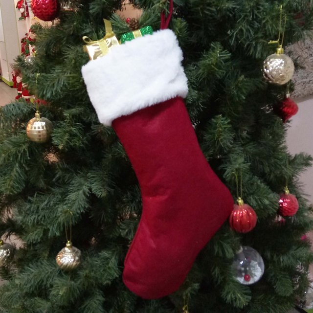 Bonito bordado bolsa de dulces decoraciones para chimenea calcetín de Navidad para el hogar Navidad JShteea libre de BPA