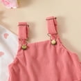 thumbnail image 5 of NOLDARES Newborn Baby Girl Clothes Toddler Long Sleeve Ruffle Romper Top Infant Skirt Set Little Girl Overall Dress(Pink,9-12 M), 5 of 5