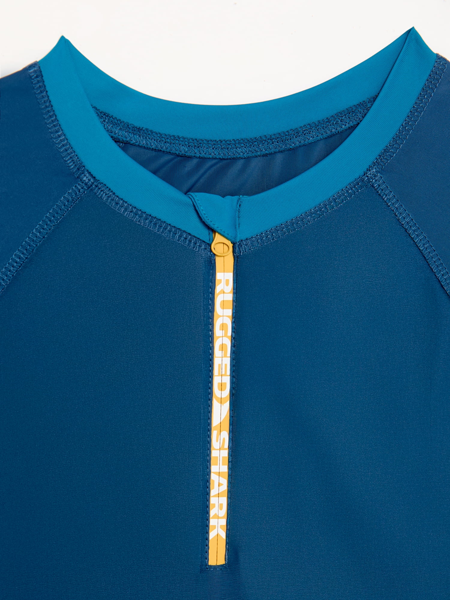 Rugged Shark Boys Long Sleeve Half Zip Rash Guard, Sizes 4-16