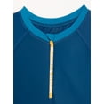 thumbnail image 3 of Rugged Shark Boys Long Sleeve Half Zip Rash Guard, Sizes 4-16, 3 of 8