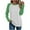 #22Green, variant on Byworldtasic Loose-fit T Shirts for Women Color Block Trendy Top Long Sleeve Tee Soft Lightweight Blouses